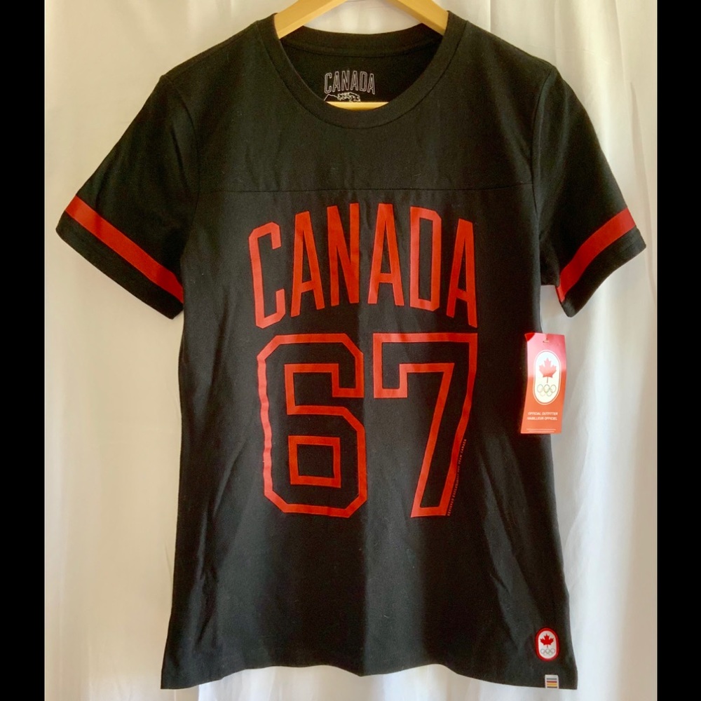 New Women T-shirt Canada Official Team Size S